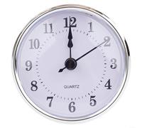 BlesConi 80mm Quartz Clock Insert Movement Replacement Roman or Arabic Numerals for DIY Crafting and Broken Clock Repair(Silvery C)