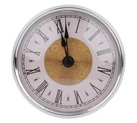 BlesConi 80mm Quartz Clock Insert Movement Replacement Roman or Arabic Numerals for DIY Crafting and Broken Clock Repair(Silvery A)