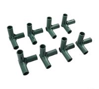 BlesConi 8pcs Greenhouse Frame Joint Connector for Standard 19mm Pipe with Heavy Duty Plastic Construction for Garden Structures and Outdoor Plant Support(1#)