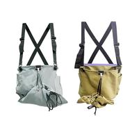 BlesConi Adjustable Canvas Fruit Picking Bag with Large Capacity, Expandable Bottom & Side Pockets for Apples, Pears, Oranges(Set)