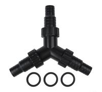 BlesConi Adjustable Pond Pump Y Splitter Valve for Fresh and Brackish Water Gardens Hose Distributor Connector Fish Safe Material 20mm 25mm(01)