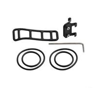 BlesConi Bike Race Number Plate Holder Kit, PVC Clip and Fixed Strap for Cycling Seatpost, Includes Digital Stickers, Black Circular/V-Clip Option(V clip)