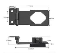 BlesConi Cabinet Password Hasp Lock - Keyless 3-Digit Steel Lock for Drawers, Cabinets & Small Doors, Compact Black Design, 9.6 x 4.6 cm(4.5)