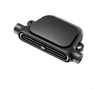 BlesConi Car Seat Cooling Fan with 3 Speeds, 70mm Dual-Duct Turbine for Front Rear Seats, Adjustable Airflow Vent(KLX09-Wired Black)