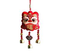 BlesConi Chinese New Year Wind Chimes with Embroidered Fu Character for Year of the Snake Festival Decoration Ornament