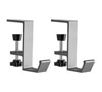 BlesConi Christmas Stocking Holders for Mantle Non-Slip Adjustable Fireplace Hooks Aluminium Alloy Supports Over 5lb Folding Grey