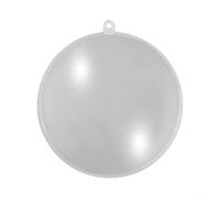 BlesConi Clear Christmas Bauble Ornament Plastic Transparent Fillable Ball for Tree Decoration(14cm)