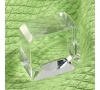 BlesConi Clear Glass Square Dimple Display Base Stand Holder for Crystal Ball, 2.3cm/3cm/3.5cm/4x4x2cm/6x6x3cm/7x7x4cm(2.3cm)