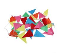 BlesConi Decorative Fabric Pennant Banner 33Ft Cotton Triangle Flags, for Indoor&Outdoor Party/Wedding/Baby Shower Decoration (Multicolor)