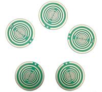 BlesConi Five Elements Polarized Disc Kit, 8cm ABS Copper Energy Healing Ornaments for Pain Relief, Multi-Color Acupoint Therapy Decor for Daily Use(green)