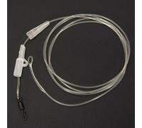 BlesConi Fluorocarbon Carp Leader with Safety Clips and Quick Change Swivels for Coarse Fishing Tackle 45LB 1m Mixed Colors(white)