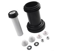 BlesConi Flush and Waste Pipe Connector for Duofix Cistern Wall-Hung WC Frame, Satin Chrome Cover, Pan Connection Pipe 152.426.46.1