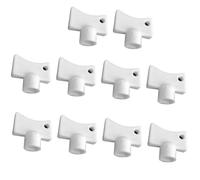 BlesConi for 10 PCS Plastic Radiator Bleed Key Wrench 5mm, White for Plumbing and Heating System Air Vent