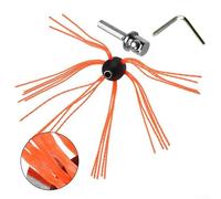 BlesConi for Chimney Sweep Brush Kit, Flexible Cleaning Tool for Fireplace Flue Maintenance, 1x Orange Line Brush Head with Wrench, Chuck Connector and Dust-Collecting Sheet