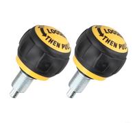 BlesConi Gym Equipment Replacement Knobs 2pcs, Yellow Spring-Loaded Adjustment Handles for Fitness Bikes and Strength, Threaded Design(M16-20-8mm)