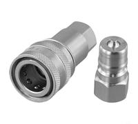 BlesConi Hydraulic Quick Connect Coupler Set with M16x1.5mm Female Thread, Carbon Steel Pipe Fitting for High Pressure Systems