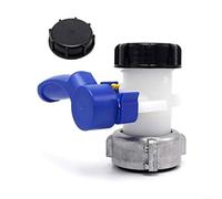 BlesConi IBC Water Tank Adapter, Stopcock Valve DN40 DN50 Plastic Container Outlet Tap Connector, With Aluminum Union Nut for Garden Irrigation System(DN50（75mm）)