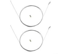 BlesConi Lawnmower Throttle Cable Z-Hook Cable Repair Kit 200Cm Steel Wire Flexible Drive Control Cable For Garden Machines(2pcs)