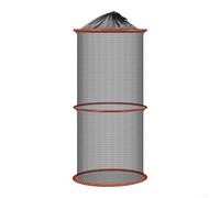 BlesConi Lightweight Folding Minnow Trap, Fine Mesh Fishing Keep Net for Stream Use, Portable Live Bait Container(Large 25 * 90CM)