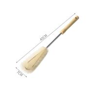BlesConi Long Handle Bottle Brush Set for Cleaning Narrow Neck Bottles, Kettles and Jugs, 4 Sizes with Wood Handle and Nylon Bristles(Mid-Length Section 40cm)