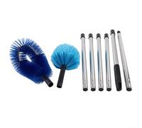 BlesConi Long Handle Telescopic Ceiling Broom Stainless Steel for High Wall Corner and Patio Cleaning(A)