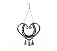 BlesConi Metal Love Wind Chime with Steel Nails Horseshoe Heart Pendant for Home Garden Patio Outdoor Decoration and Gift