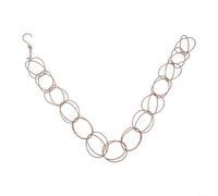 BlesConi Metal Rain Chain with Wind Chime, 1M Outdoor Downspout Alternative for Roofs/Awnings/Sheds/Copper Tone(ring)