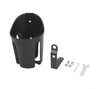 BlesConi Motorcycle Drink Cup Holder Silicone Rearview Mirror Mount Bracket Easy Install Black Short Long(Short bracket)