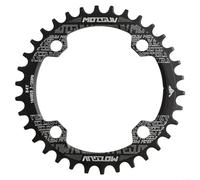 BlesConi MTB Chainring 94/96BCD 36T CNC Aluminum Alloy Positive Negative Teeth Single Speed Sprocket Black(38T Black)