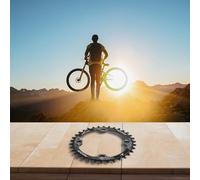 BlesConi MTB Chainring 94/96BCD 36T CNC Aluminum Alloy Positive Negative Teeth Single Speed Sprocket Black(36T Red)