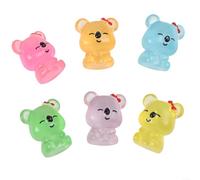 BlesConi Multicolor Resin Koala Miniatures 90 Pack Solar Charged Luminous Figurines for Home Garden Decoration Wedding Party Supplies