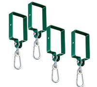 BlesConi Outdoor Swing Set Accessories Green Metal Brackets 5.78 x 3.8 in for 4x6 Timber Beam Playground Equipment Parts