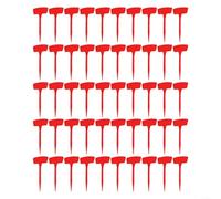 BlesConi Plastic Plant Labels 20cm, 50 Pack Reusable Garden Markers for Vegetables and Flowers, Easy to Write Plant Tags for Outdoor Gardening Projects(red)