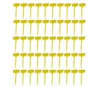 BlesConi Plastic Plant Labels 20cm, 50 Pack Reusable Garden Markers for Vegetables and Flowers, Easy to Write Plant Tags for Outdoor Gardening Projects(yellow)