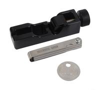 BlesConi Professional Spark Gap Tool Kit with 32-Blade Feeler Gauge, Adjustable 10/12/14/16mm Tester for Car Motorcycle Lawn Mower Engine Maintenance(Black)