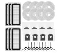 BlesConi Replacement Parts Kit for Cecotec for Conga & for X-Treme Robot Vacuum - Filters, Mop Cloths, Dust Bags, Side Brushes (4-Piece Set)(B)