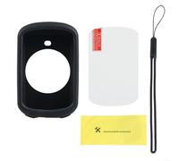 BlesConi Silicone Case for Garmin Edge 830 GPS Bike Computer Protective Cover Easy Install Washable Shell for Mountain Biking Road Cycling Blue(Black)