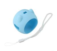 BlesConi Silicone Case for Punirunes Virtual Pet, Protective Skin with Lanyard, Soft Touch Design, 8.3 * 8.1 * 6cm, Pink(Blue)