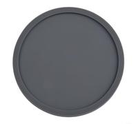BlesConi Stackable Silicone Coasters 6pcs, Heat Resistant Insulation Pads 10x10x5cm, Non-Slip Anti-Scalding Trivets for Kitchen Party, Blue Grey Black(Grey)