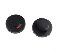 BlesConi Stainless Steel Bathroom Door Knob with Color Indicator, 360 Degree Rotating Privacy Lock Handle for Cabinet and Toilet(Black)