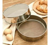 BlesConi Stainless Steel Flour Sieve, Fine Mesh Kitchen Strainer for Sugar and Oil, 15cm/20cm/25cm/30cm(25cm)