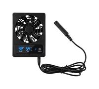 BlesConi Ventilation Fan for Reptile Enclosure with Automatic Humidity Control, Quiet 28dB Dehumidifier for Rainforest or Desert Terrarium (Celsius)