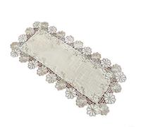 BlesConi Vintage Lace Table, European Style Linen Rectangular Tablecloth with Trimmed Edges for Home Party Decor, 40x150cm(40 * 250cm)