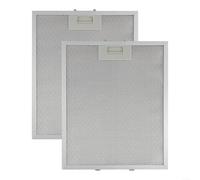 BlesConi ZOTY Kitchen Cooker Hood Metal Mesh Filters, 280x350x9mm Aluminum Extractor Fan Vent Replacement Filter, 5-Layer Grease Trap System, for Range Hood Ventilation, Silver 2 Pack