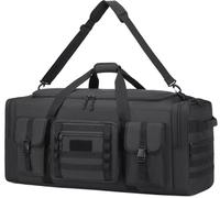 BlesMaller 135L XXL Travel Bag Hand Luggage Men's Large Sports Bag with Shoe Compartment & Insulated Bag for Training Weekender Sauna, black, Tactical