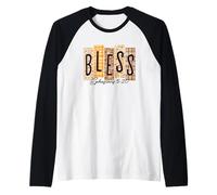 Bless Ephesians 5:20 Autumn Theme Raglan Baseball Tee