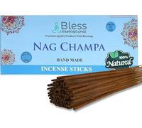 Bless-Nag-Champa-Incense-Sticks 100%-Natural-Handmade-Hand-Dipped-Incense-Sticks Organic-Chemicals-Free For-Purification-Relaxation-Positivity-Yoga-Meditation The-Best-Woods-Scent (100 Sticks (150GM))