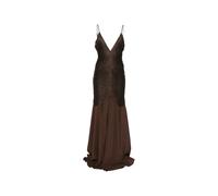 Bless Nostalgia V-neck maxi dress - Brown S-M-L