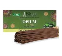 Bless-OPIUM-Incense-Sticks 100%-Natural-Handmade-Hand-Dipped-Incense-Sticks Organic-Chemicals-Free For-Purification-Relaxation-Positivity-Yoga-Meditation The-Best-Woods-Scent (100 Sticks(150GM))