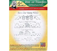 Bless Our Home Aunt Martha's Hot Iron Embroidery Transfer by Aunt Martha's